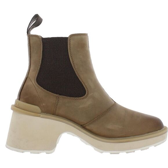 Sorel Womens Hi Line Tan Leather Padded Insole Chelsea Boots Shoes Imperfections - Picture 3 of 4